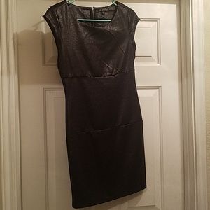 Faux leather dress